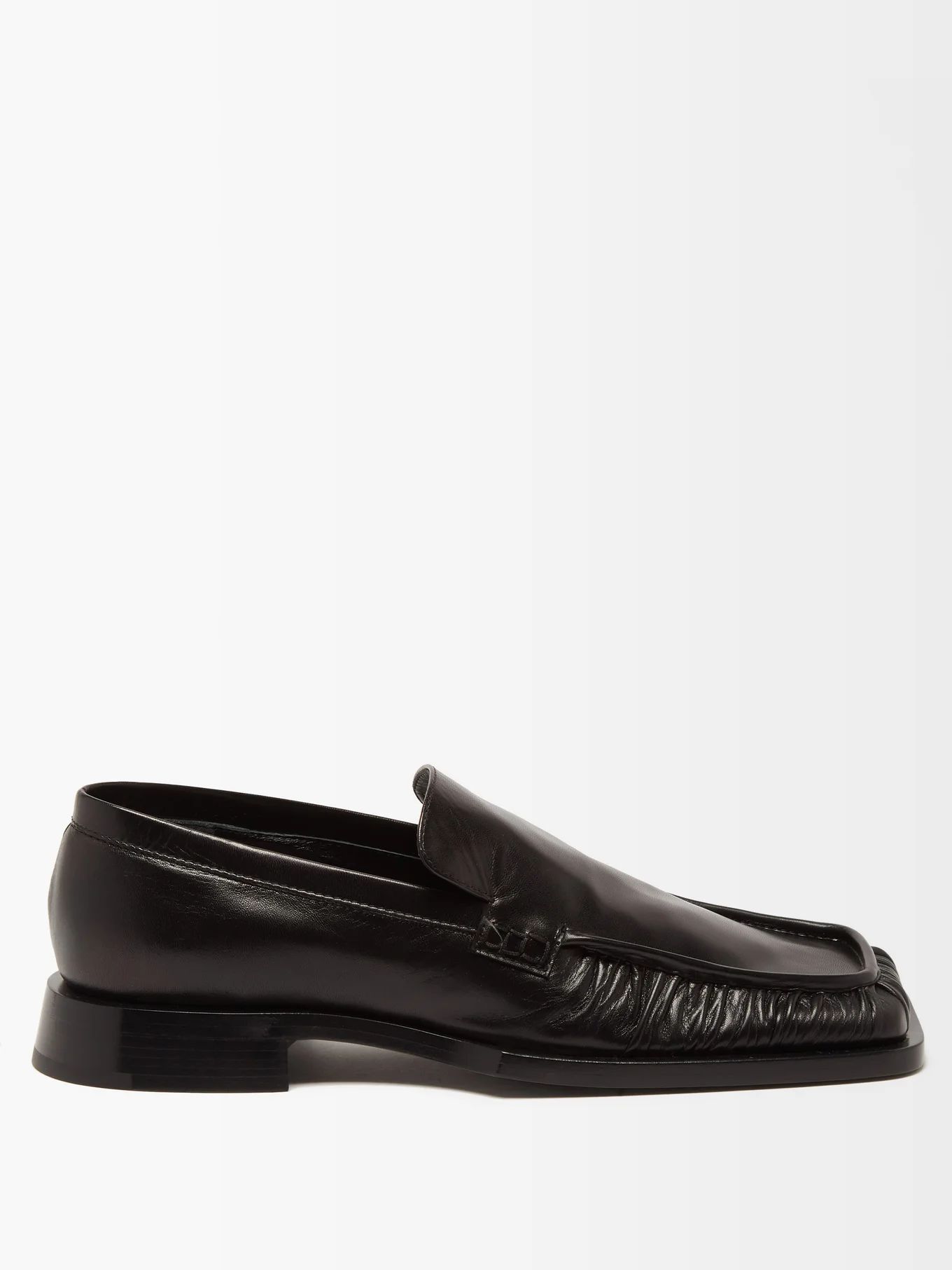 Ruched leather loafers | Matches (US)