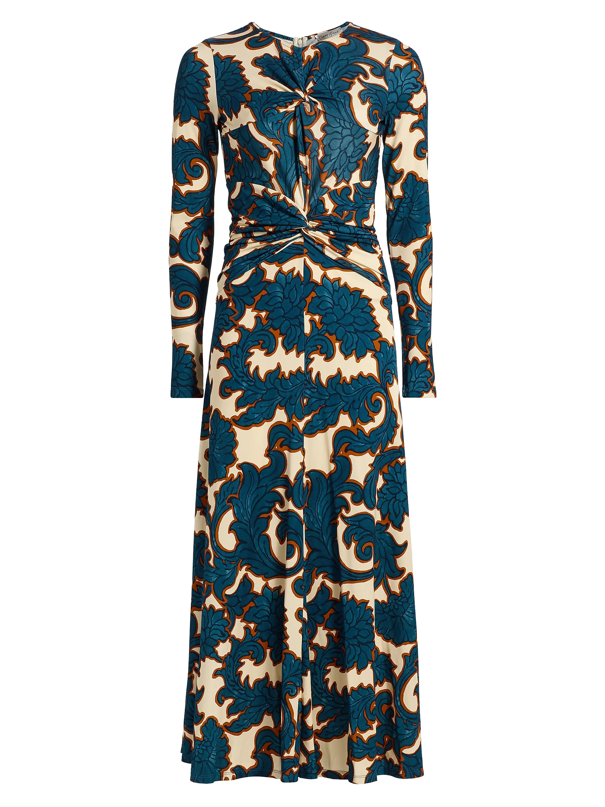 Cara Cara Alara Printed Twist-Front Maxi Dress | Saks Fifth Avenue | Saks Fifth Avenue