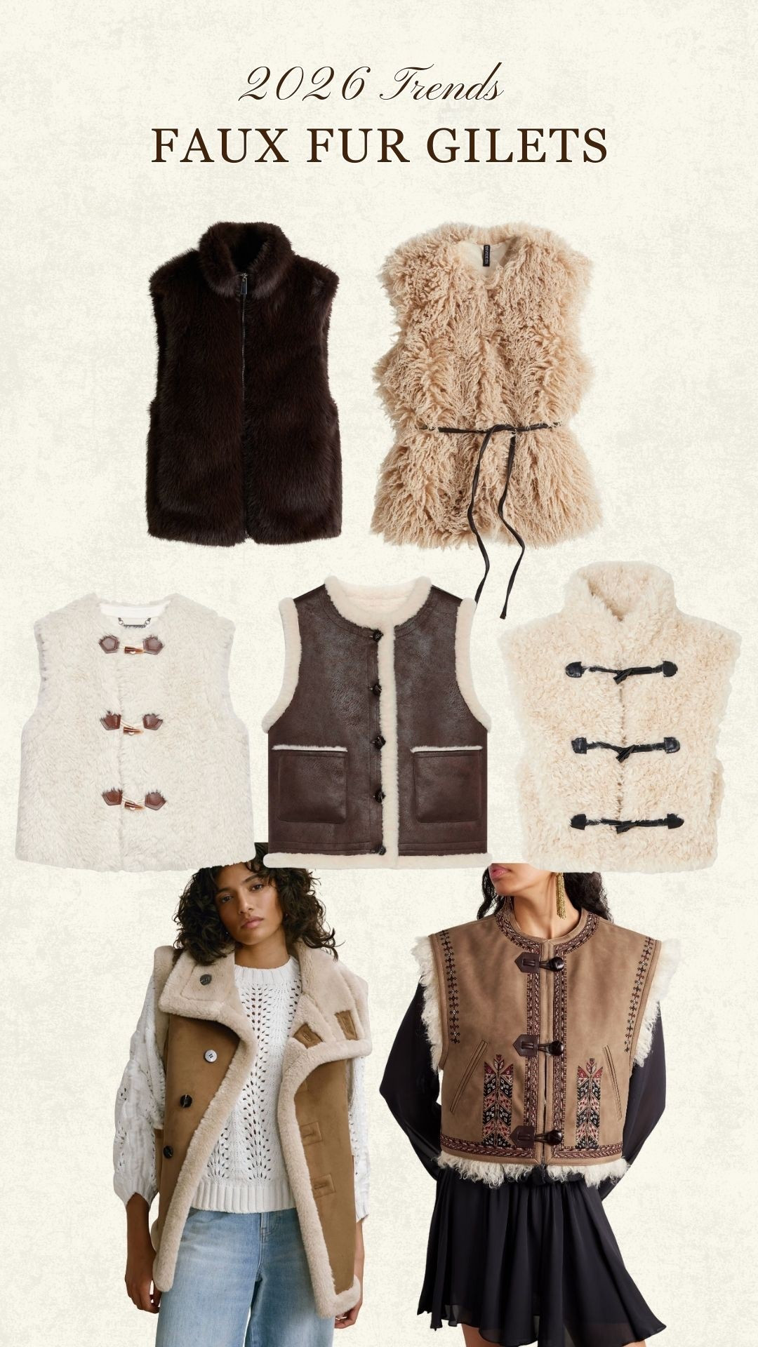 My high-street favourites for the faux fur gilet trend 🤍 Nantucket style, gilet, teddy and Borg gilet 🫶🏼
