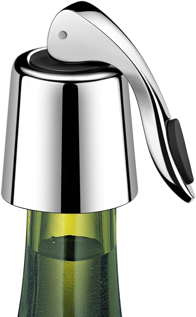 ERHIRY Wine Bottle Stopper Stainless Steel, Wine Bottle Plug with Silicone, Expanding Beverage Bo... | Amazon (US)