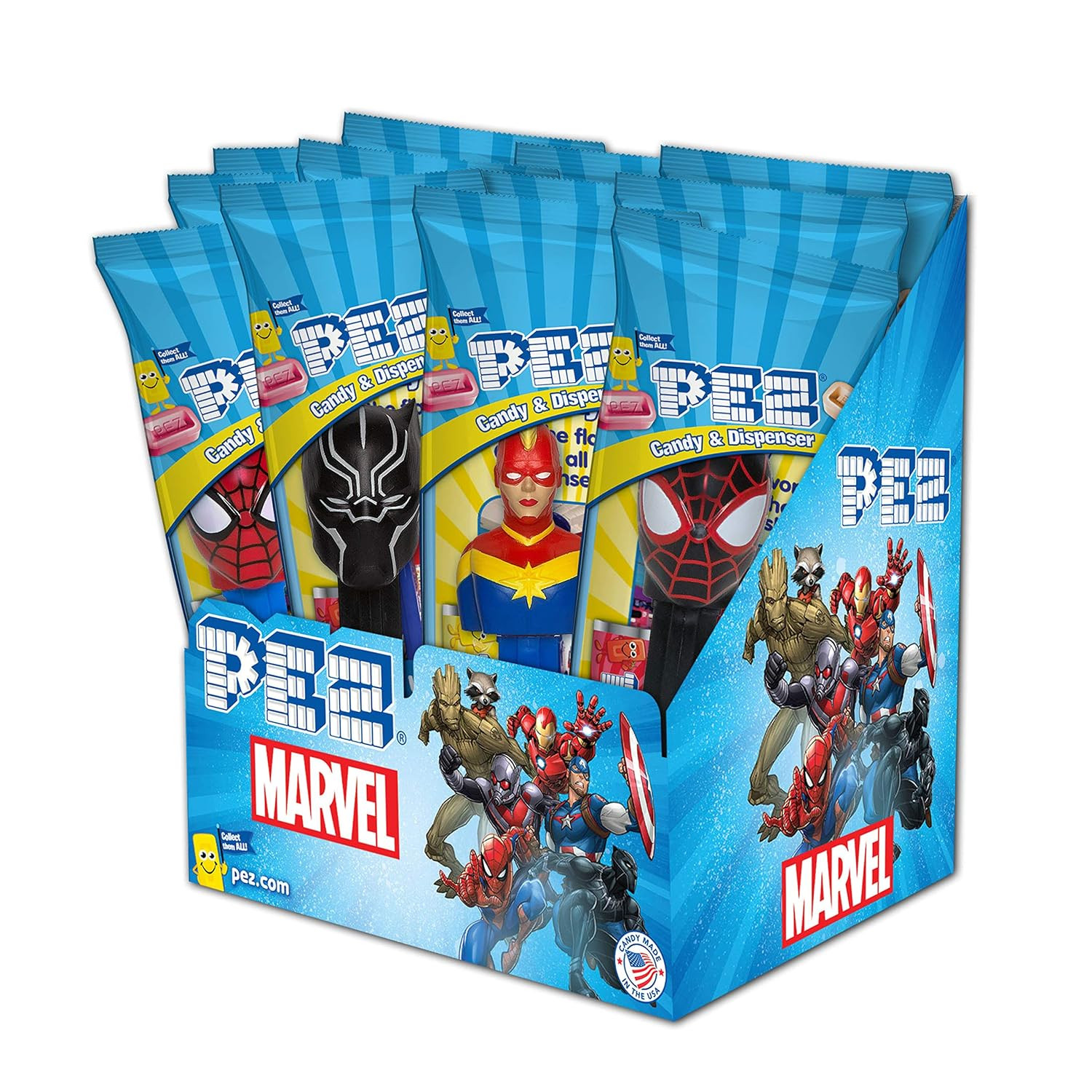 PEZ Candy, Marvel Assortment (Pack of 12, individually wrapped) | Amazon (US)