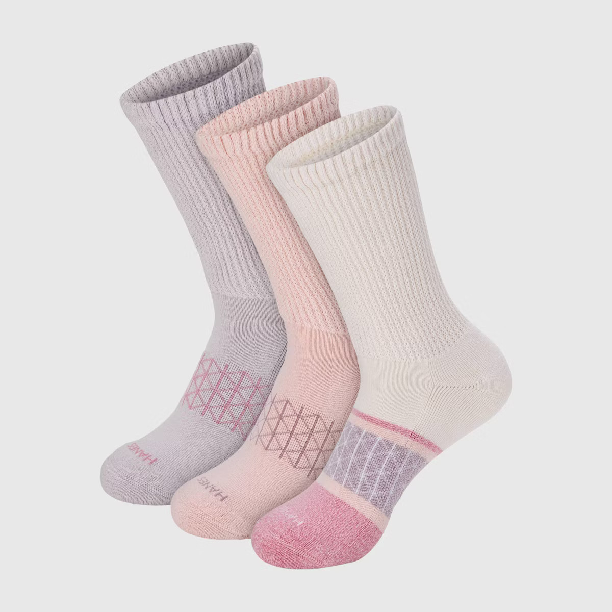 Hanes Women's Absolute Wellness 3pk Non-Binding Crew Socks - 5-9 | Target