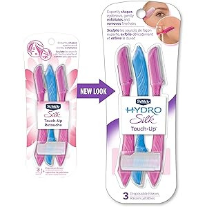Schick Hydro Silk Touch-Up Multipurpose Exfoliating Dermaplaning Tool, Eyebrow Razor, and Facial Raz | Amazon (US)