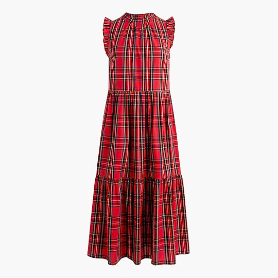 Tiered ruffle midi dress | J.Crew Factory