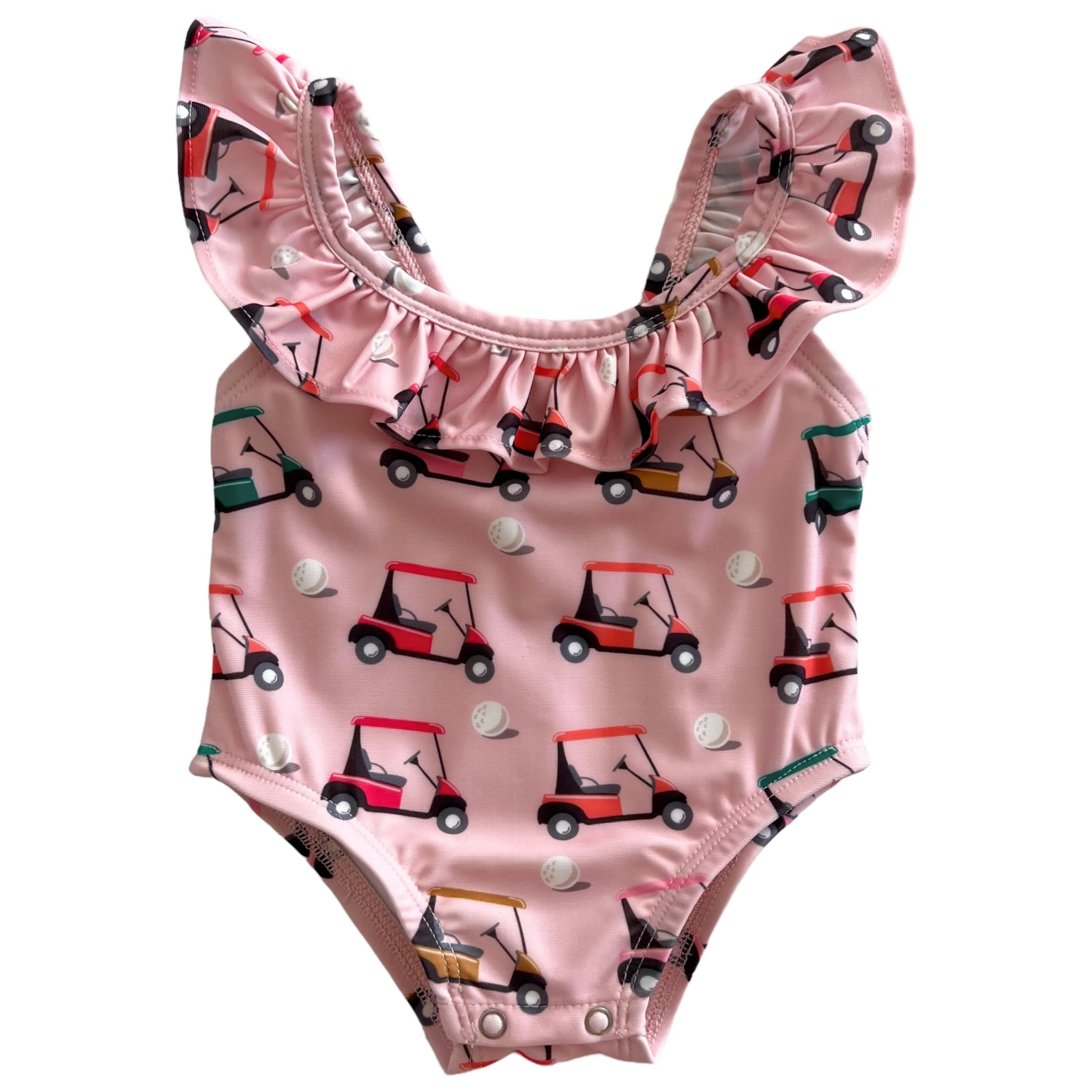 Pink Golf Cart / Isla Swimsuit / UPF 50+ | SpearmintLOVE