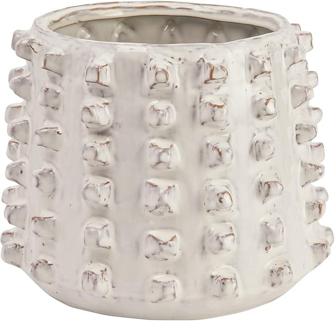 Creative Co-Op Stoneware Sculptural Raised Dots, Ivory Planter | Amazon (US)