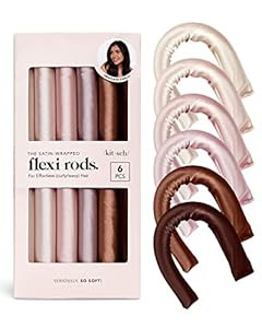 Kitsch Heatless Hair Curler - Satin Covered Heatless Hair Curlers for Long Hair | Flexi Rods for ... | Amazon (US)