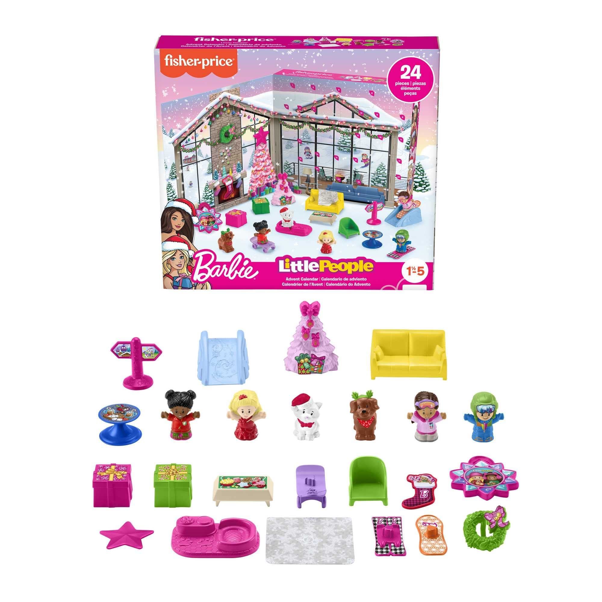 Fisher-Price Little People Barbie Advent Calendar and Toddler Playset, 24 Christmas Figures and Play | Amazon (US)