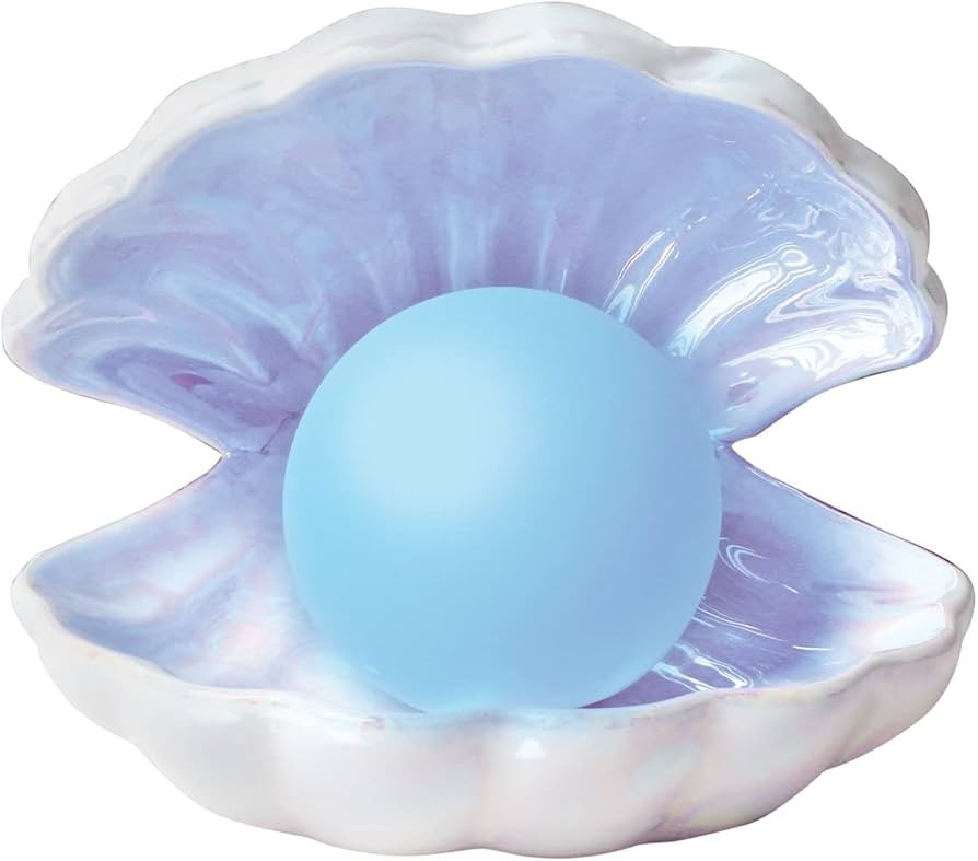WHAT ON EARTH Pearl Shell Lamp with Color Changing LED Pearl Lamp, Bedside Shell Light Pearl Nigh... | Amazon (US)