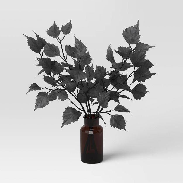 Small Leaves Arrangement Artificial Plant Black - Threshold™ | Target