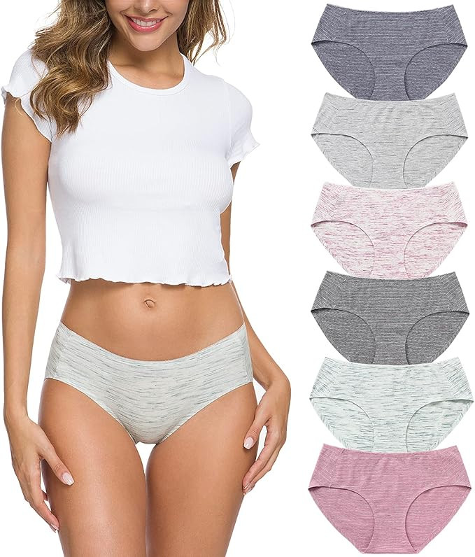 Wealurre Cotton Bikini Women's Breathable Panties Seamless Comfort Underwear | Amazon (US)
