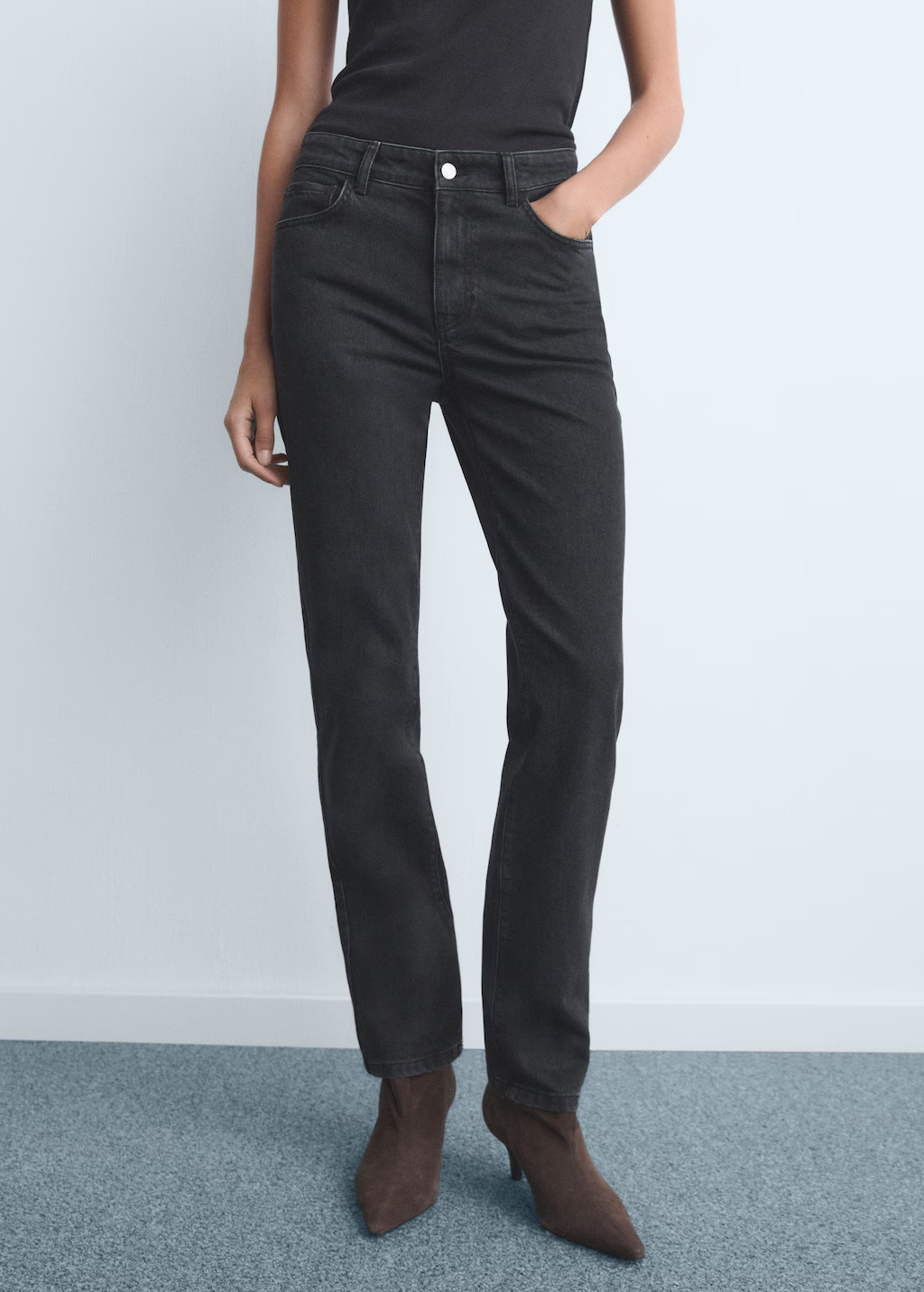 Mid-rise straight jeans - Women | MANGO USA | Mango (US/MX/AU)