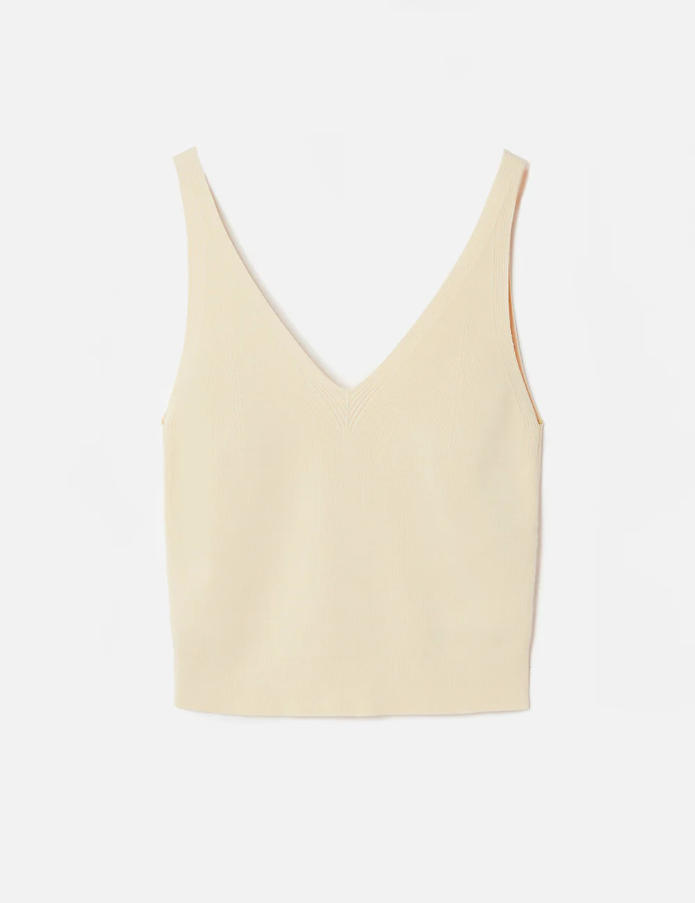 Ribbed Knit Tank Top | Cream | Jigsaw (UK)