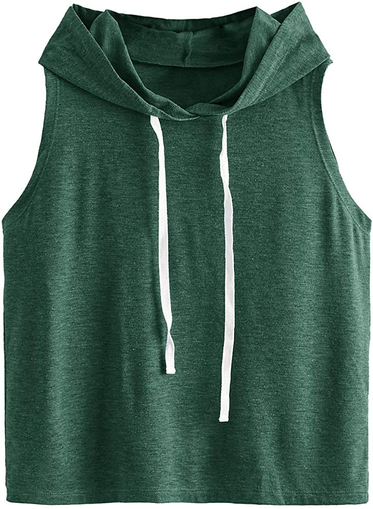 SweatyRocks Women's Summer Sleeveless Hooded Tank Top T-Shirt for Athletic Exercise Relaxed Breat... | Amazon (US)