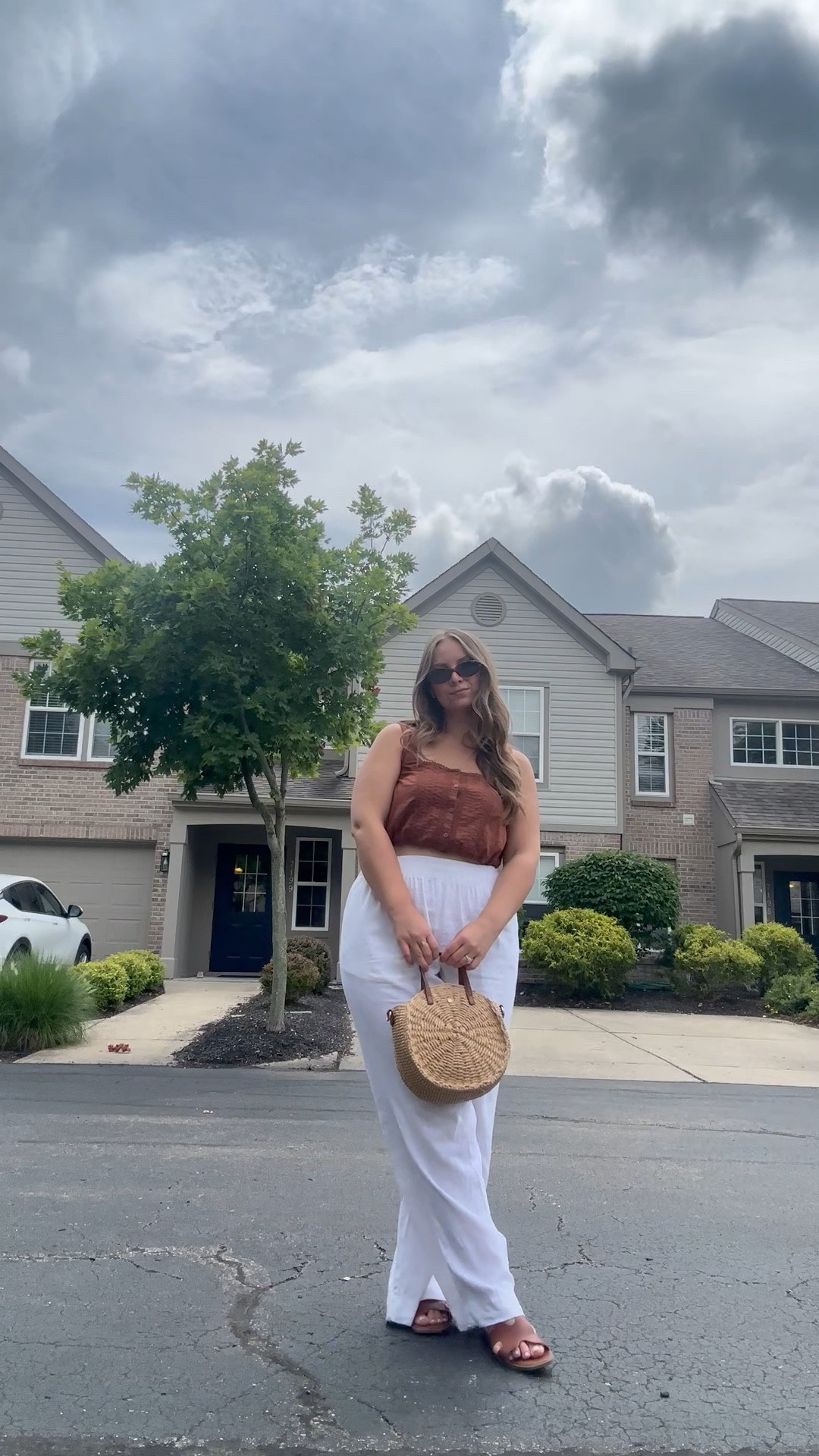 This 100% cotton top from old navy is so versatile! Buttons are functional (so it’s nursing friendly) and has a functional drawstring at the waist that creates a peplum detail. I have the ruffle tucked up underneath for a cropped look! Wearing a small in the top & medium in the pants.

#LTKStyleTip #LTKFindsUnder50 #LTKSaleAlert