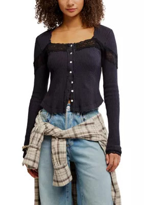 Free People Women's Let's Party Cardi, Black, Medium | Belk