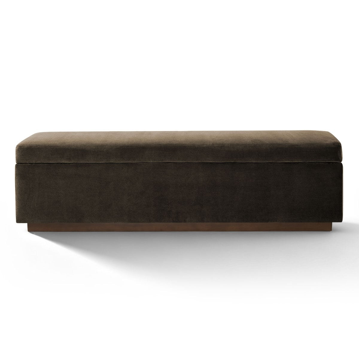 60" Wide Mid-Century Velvet Storage Bench With Solid Wood Base - Overstock - 44103781 | Overstock