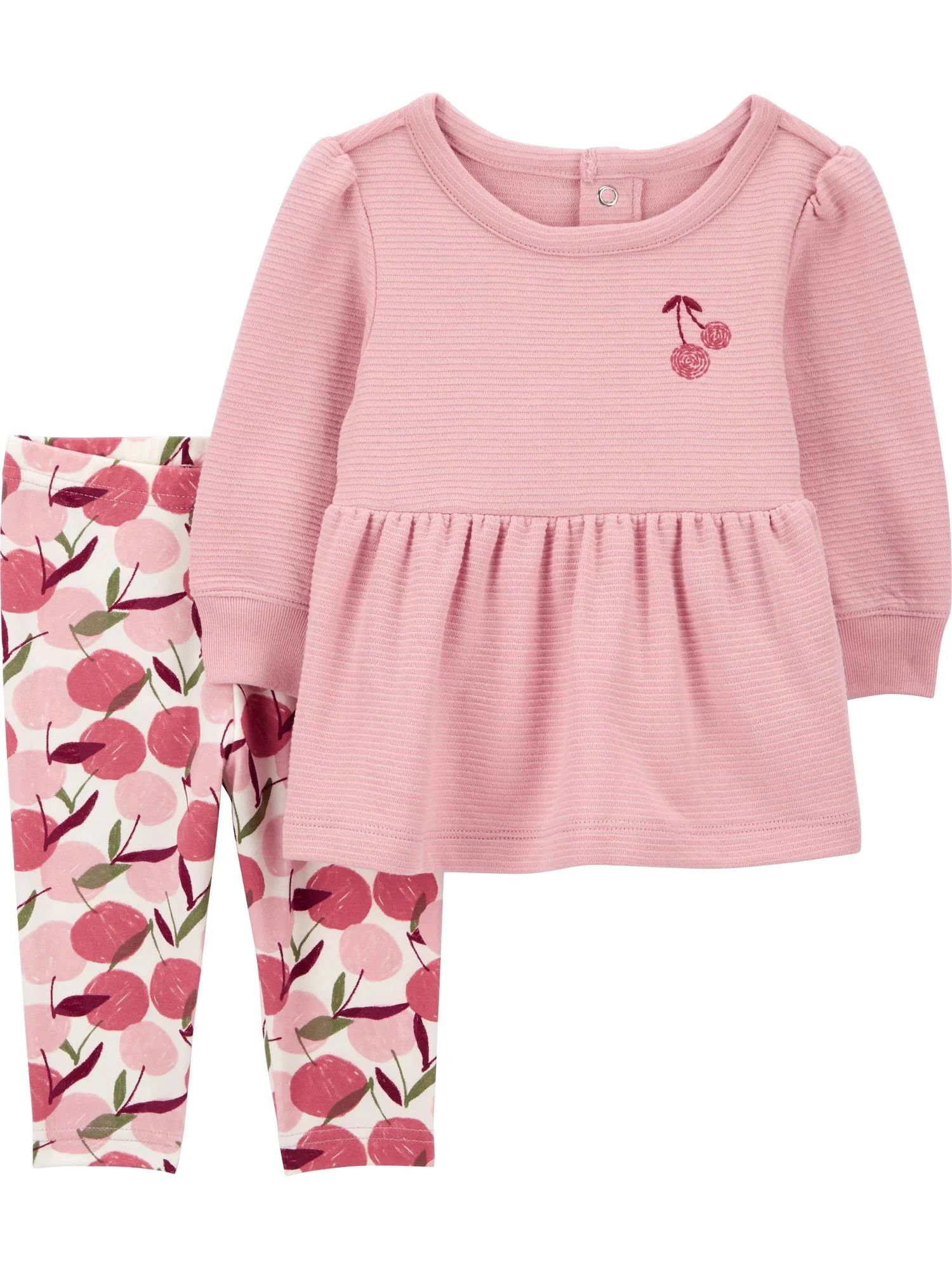 Carter's Child of Mine Baby Girl Outfit Set, 2-Piece, Sizes 0/3-24M | Walmart (US)