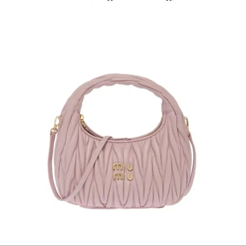 Miumiubag Wander Matelasse bowling boston Designer bag Luxury Womens mens fuzzy Underarm Shoulder... | DHGate