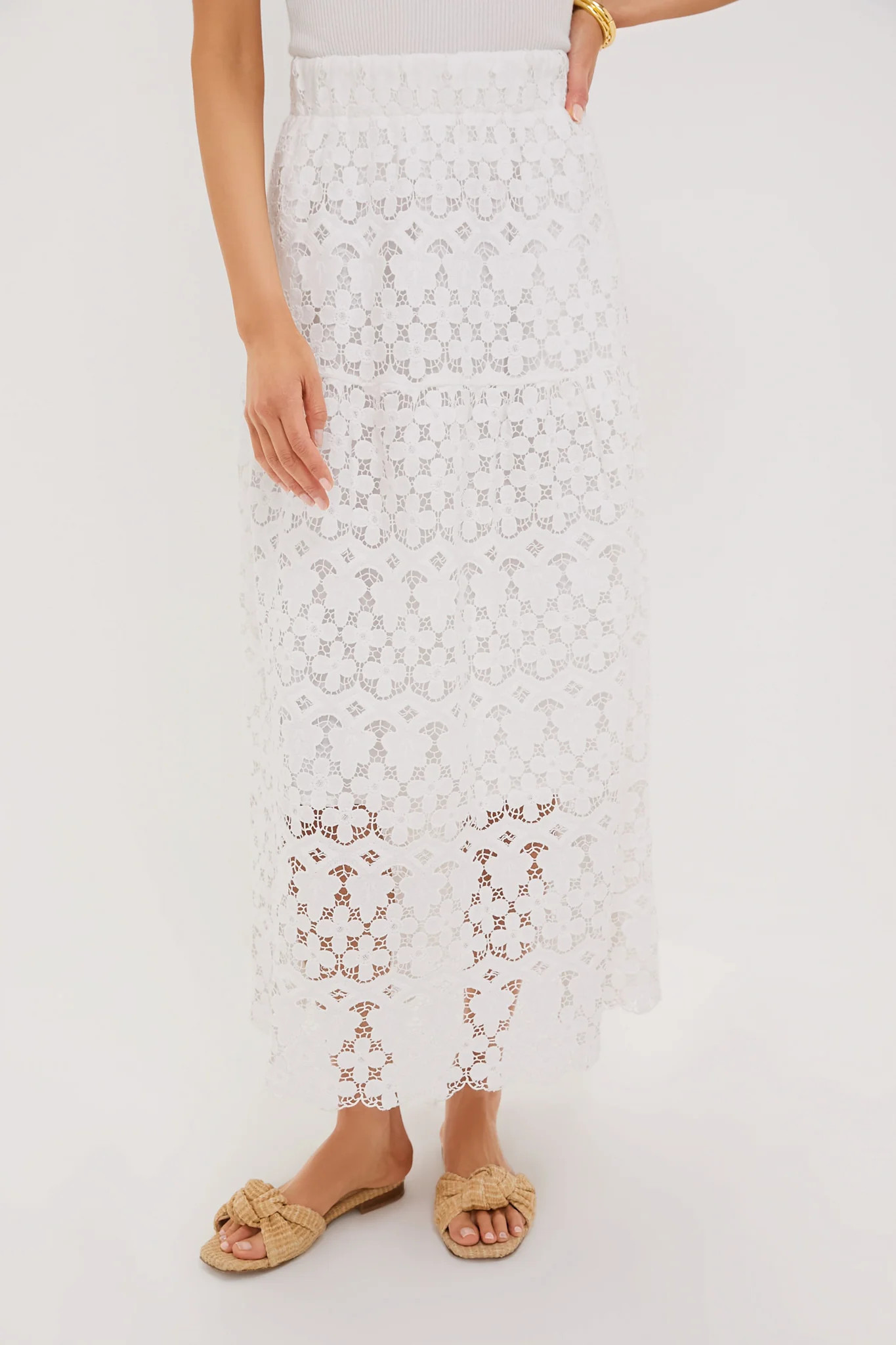 White Lace Cassia Skirt | Tuckernuck (US)