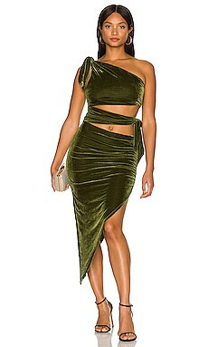 Lovers and Friends Tessa Midi Dress in Dark Green from Revolve.com | Revolve Clothing (Global)