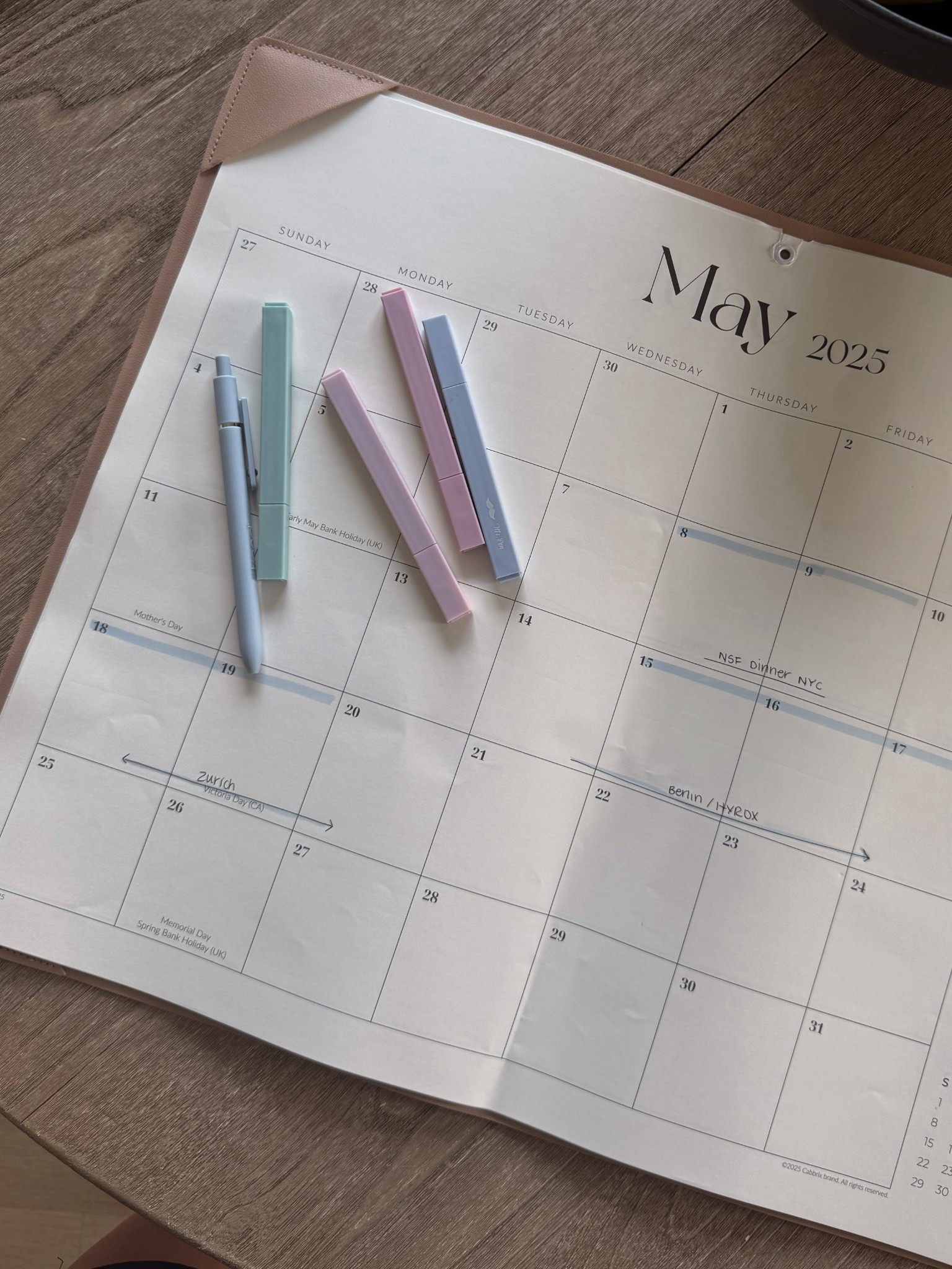 Calendar and accessories! 