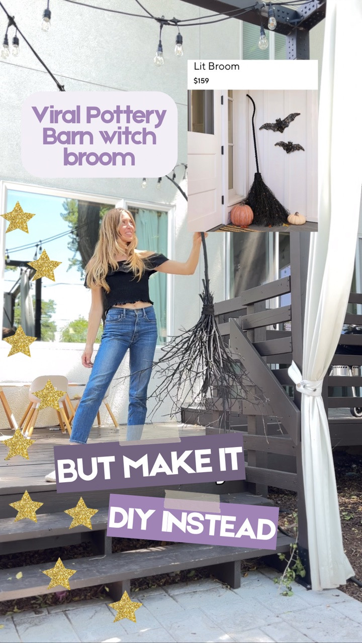 DIY Pottery Barn inspired witch broom 🧹🎃✨

I saw the viral Pottery Barn Halloween witch broom and knew I had to try making my own DIY Halloween decor version! This easy Halloween DIY is the perfect way to recreate the look of high-end Halloween decorations for less.

If you love vintage Halloween decor, witchy Halloween decorations, Pottery Barn inspired decor, or decorating your home for spooky season, save this DIY for later! 🖤👻

Would you make this DIY Halloween broom for your home?

#HalloweenDIY #DIYHalloweenDecor #HalloweenDecor #WitchyDecor #PotteryBarnInspired