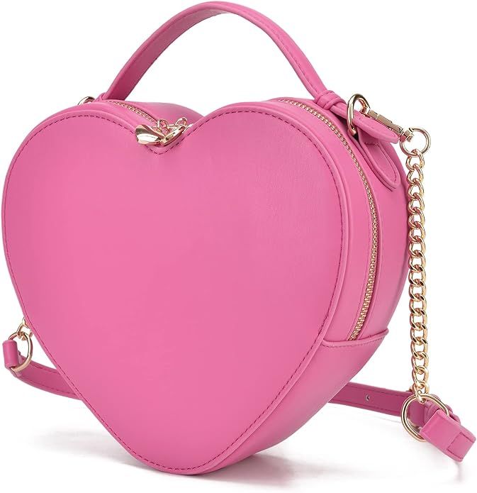 lola mae Heart Shape Satchel Crossbody Purse for women Zip Around Shoulder Bag | Amazon (US)