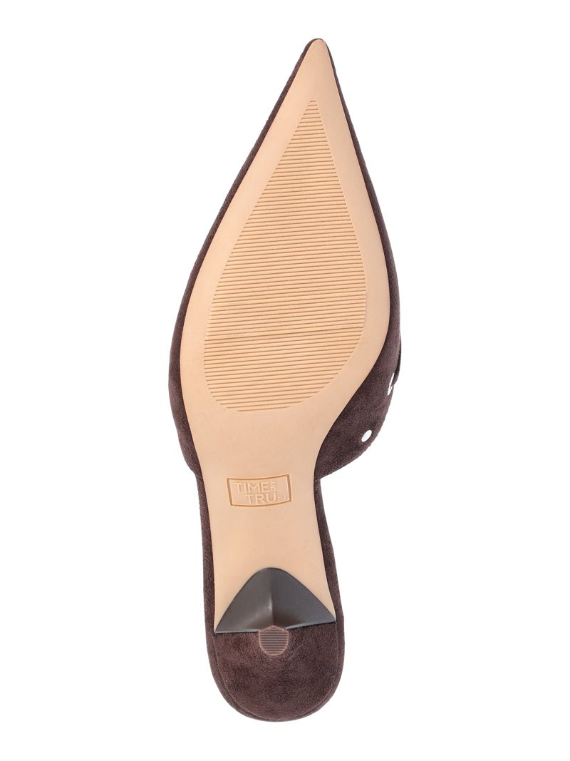 Time and Tru Women's Studded Kitten Heel Mules | Walmart (US)