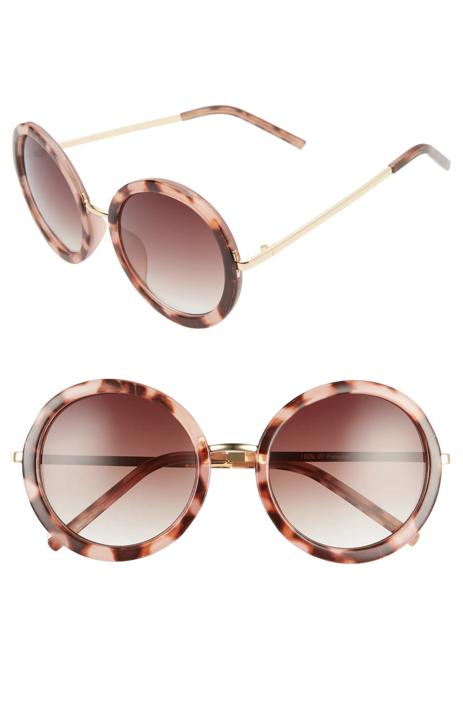 50mm Gradient Round Sunglasses | Nordstrom