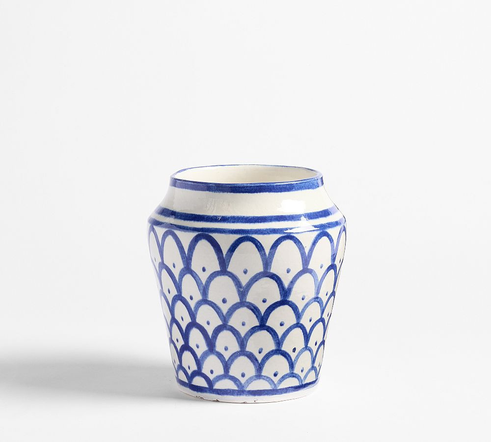Mark D. Sikes Clementine Scalloped Cachepot, Medium | Pottery Barn (US)