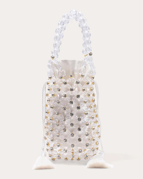 Ramatelle Swarovski® Crystal-Embellished Satin Tote | Olivela