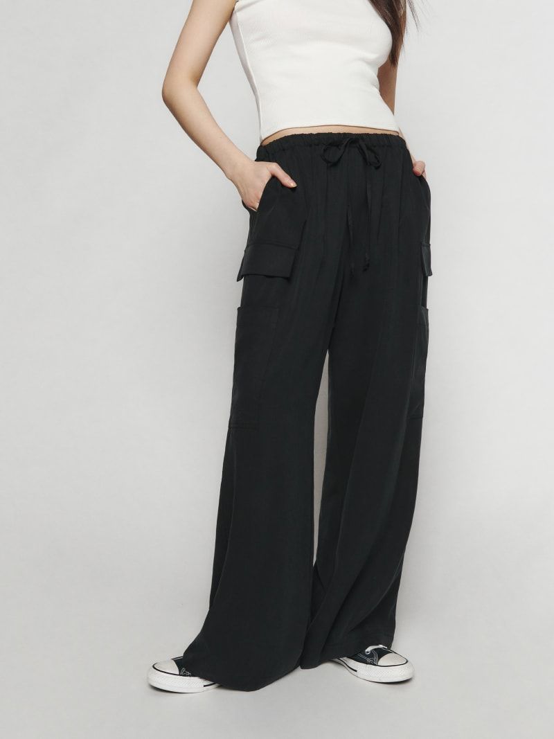 Petites Ethan Twill Pant | Reformation (US & AU)