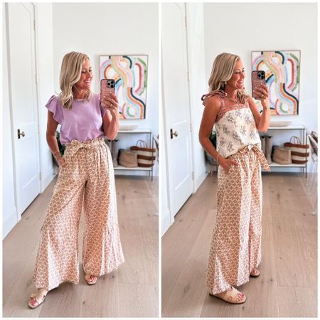 Dressing Room Diaries | Hi Sugarplum! #sugarplumstyle #dressingroomdiaries 

Size XS pants and tank, code SUGARPLUM10 
Size XS top, code CASSIE15

#LTKSeasonal #LTKover40 #LTKfindsunder100