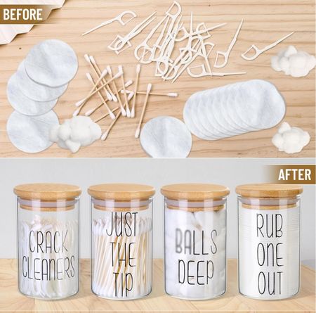 Clever jars for your bathroom essentials 

#LTKfindsunder50 #LTKhome #LTKstyletip