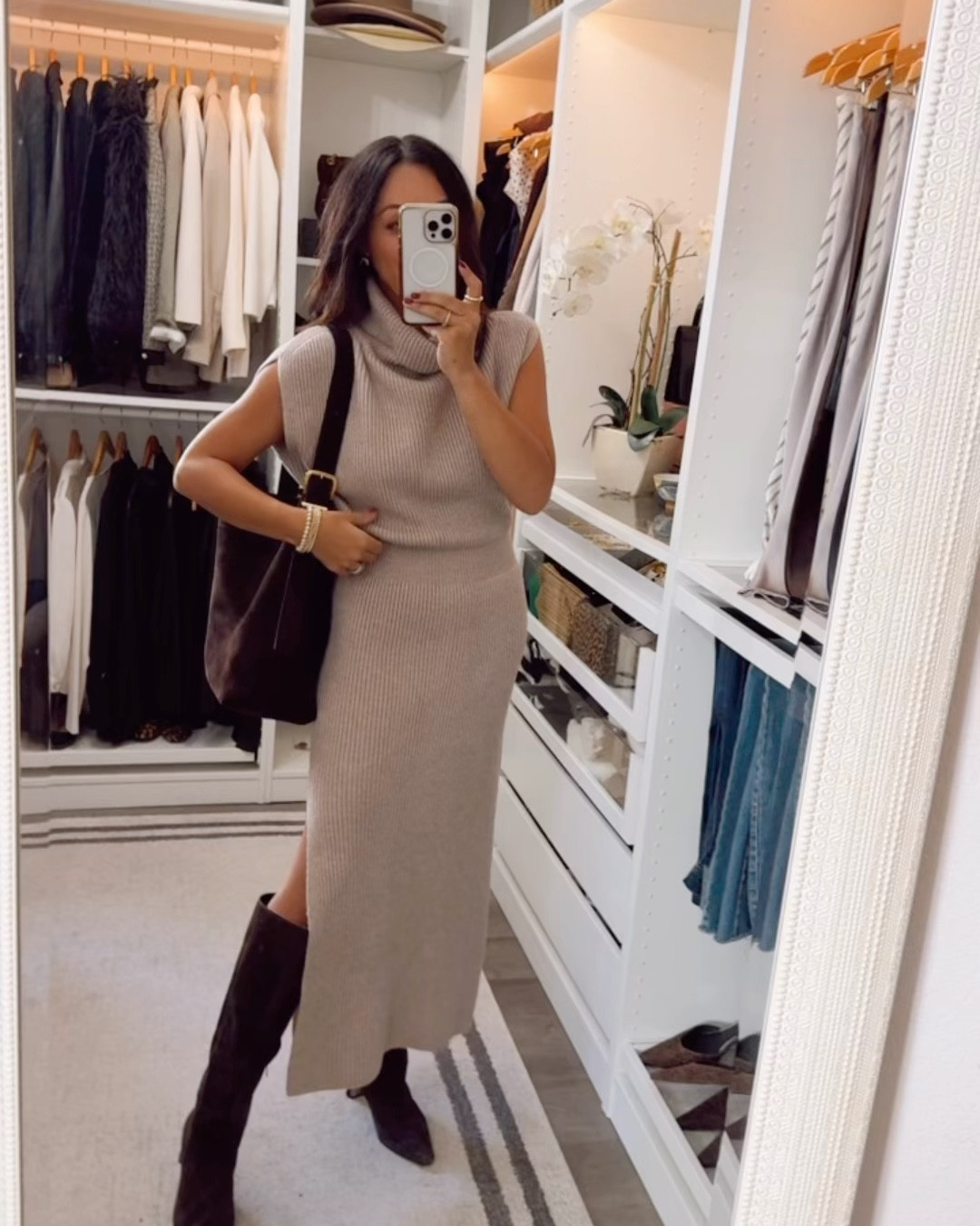 Sweater Dress wearing a small 
Perfect for Thanksgiving/ Friendsgiving 

#LTKOver40