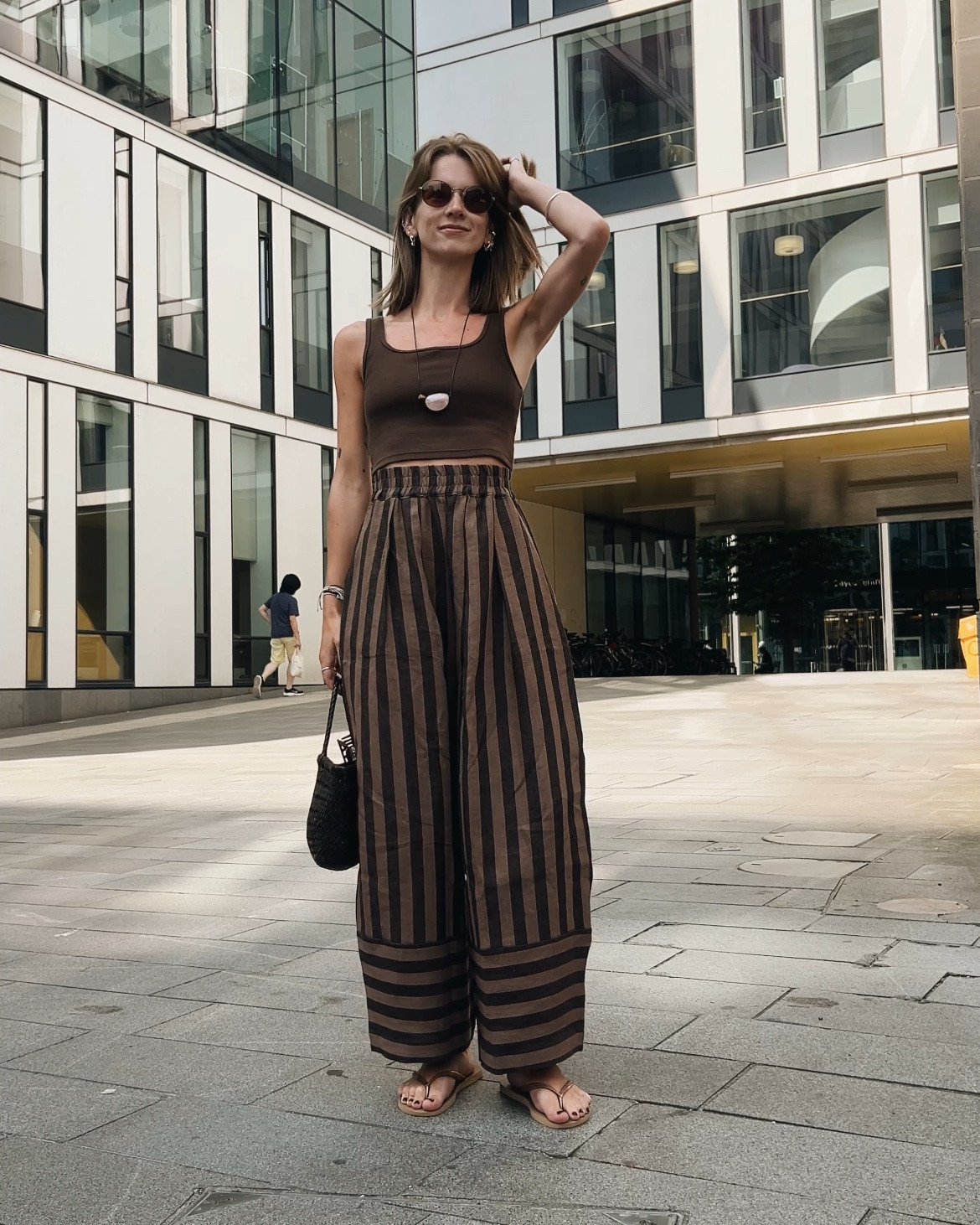 Brown striped linen trews of dreams 🤎🤎

#LTKsummer #LTKstyletip #LTKuk