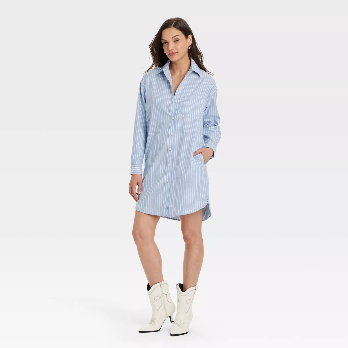 Women's Long Sleeve Mini Shirtdress - Universal Thread™ | Target