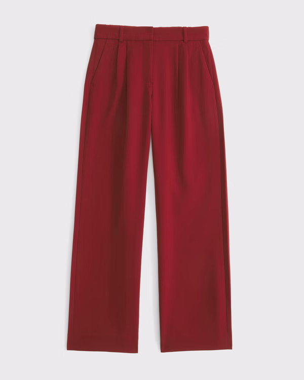 A&F Sloane Low Rise Tailored Wide Leg Pant | Abercrombie & Fitch (US)