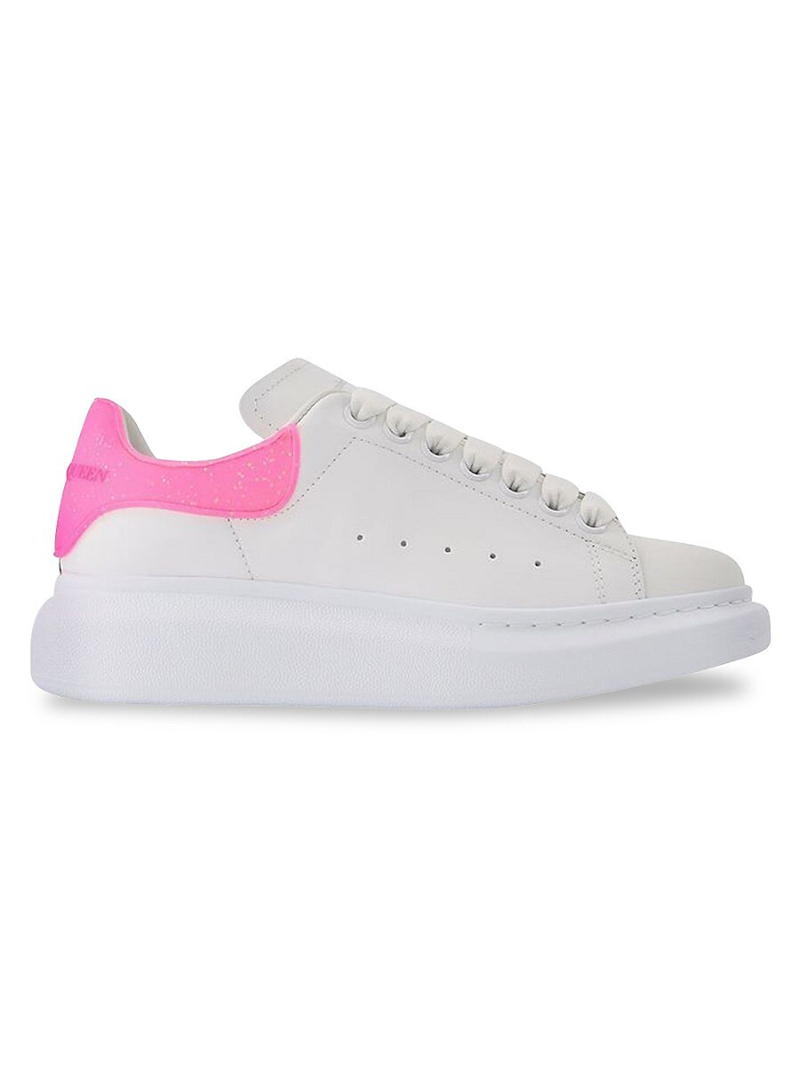 Alexander McQueen Women's Oversize Sneakers In White/Pink Leather Athletic Shoes Sneakers - Pink Mul | Saks Fifth Avenue OFF 5TH
