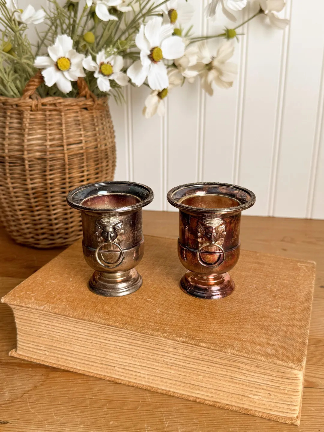 Vintage Miniature Silver Plate Champagne Bucket: Gothic Lion Handles, Dept. 56 - Etsy | Etsy (US)