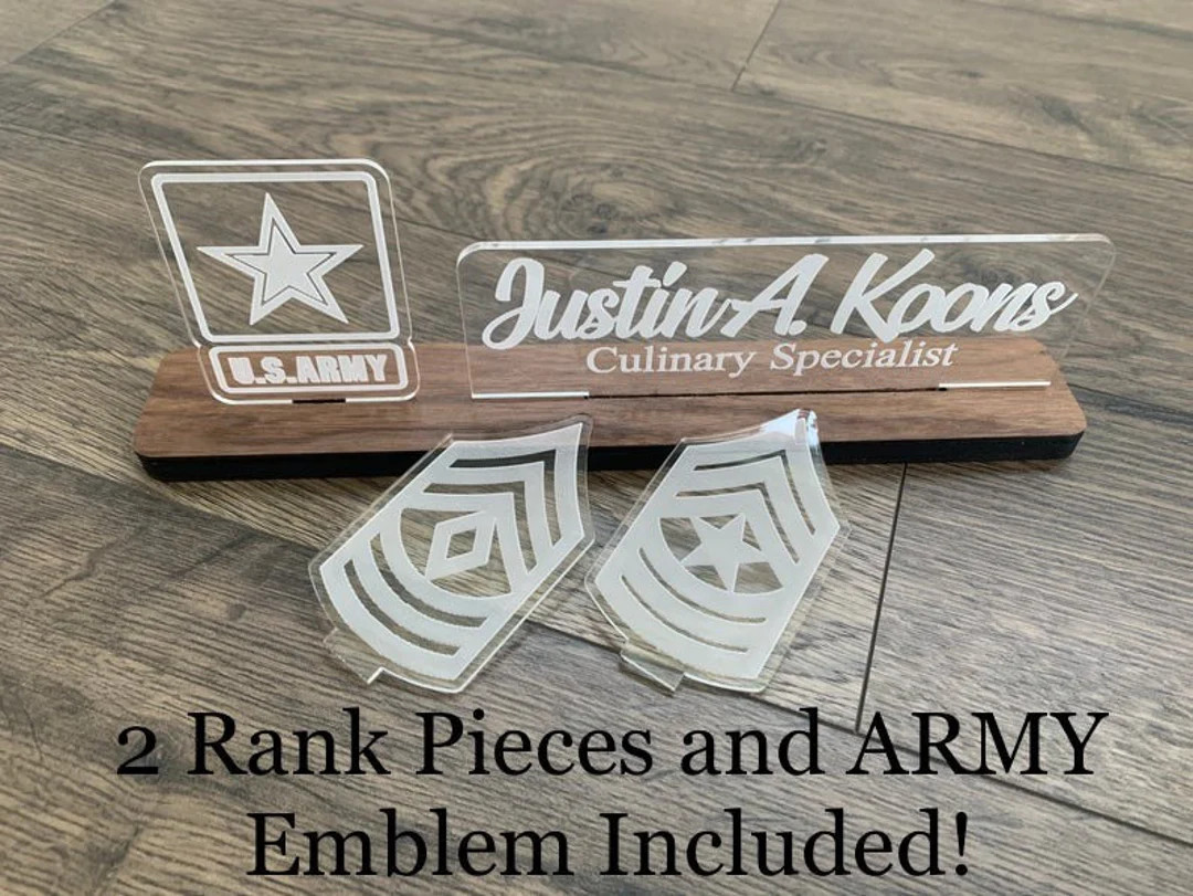 ARMY Interchangeable Name Plate. USA Desk Name Plate - Etsy | Etsy (US)