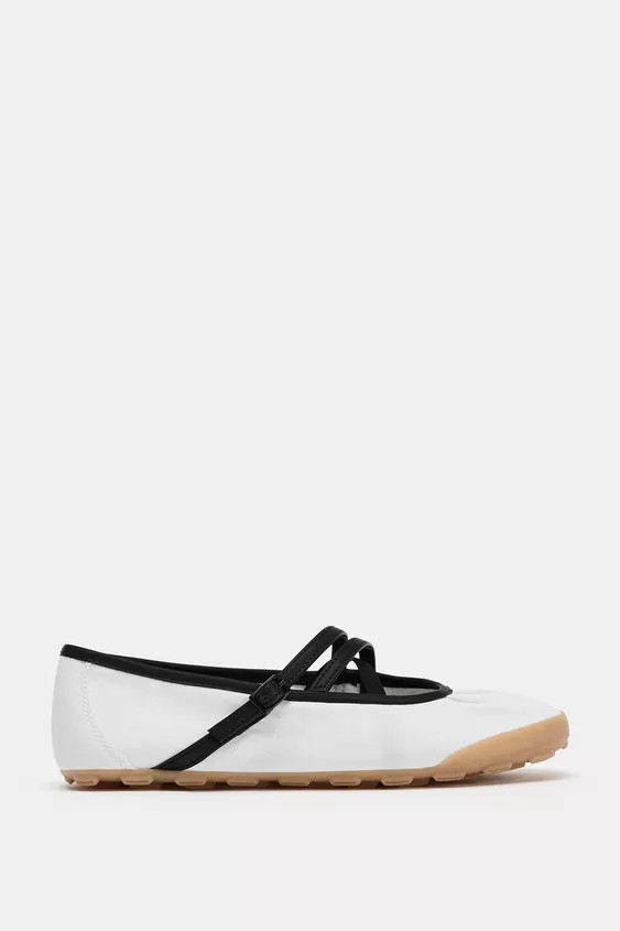 STRAPPY SPORTY BALLET FLATS | Zara US