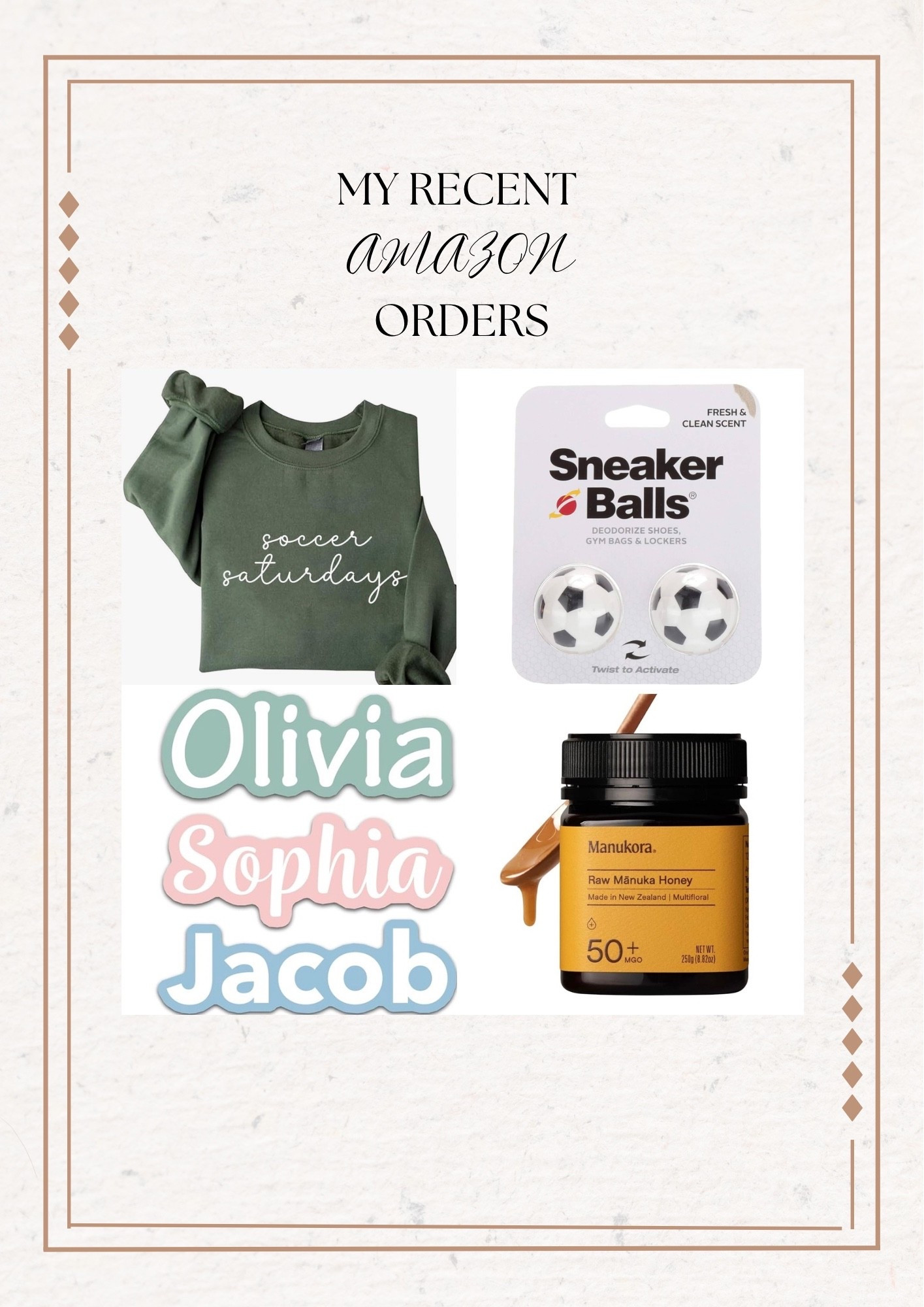 Between back 2 school and Fall sports, life gets busy this time of year! Here’s a quick roundup of some of my recent favorite Amazon purchases. It’s a little bit of everything- household cleaning supplies, supplements, soccer mom stuff. But all things I would 100% recommend and wanted to share! 🥰

#LTKHome #LTKSeasonal #LTKFindsUnder50