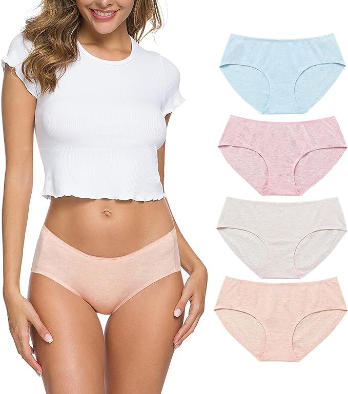Wealurre Cotton Bikini Women's Breathable Panties Seamless Comfort Underwear | Amazon (US)
