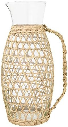 Creative Co-Op 64 oz. Glass Seagrass Weave Jacket & Handle Pitcher, Tan | Amazon (CA)