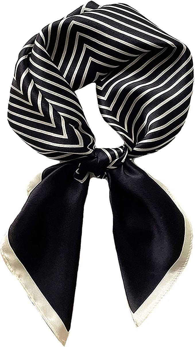 Roizsx Fashion Hair Scarf for Women Lightweight Silk Feeling Head Scarves Square Bandanas 27.5× ... | Amazon (US)