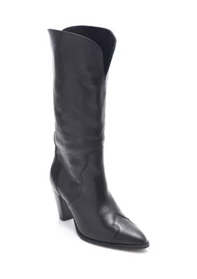 Free People Women's Shayne Tall Western Boots, Black, 5M US / 36 EU | Belk