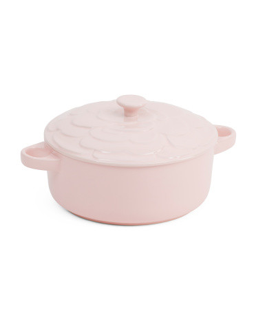 Large Rose Embossed Casserole Pan | TJ Maxx