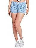YMI Women’s Low Rise Denim Cargo Shorts, Light Blue, 09 | Amazon (US)